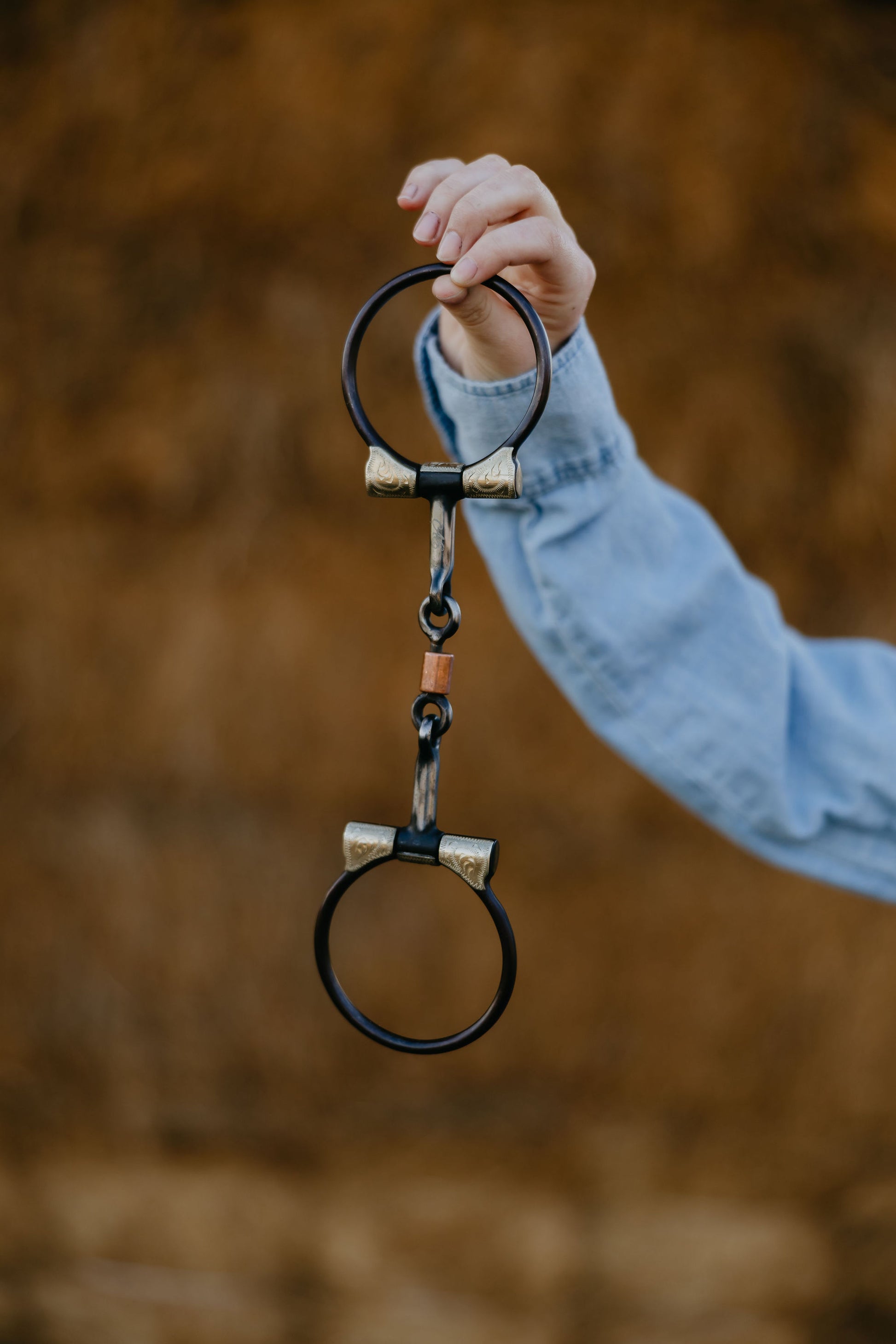 Silver Mounted Dogbone Dee Snaffle