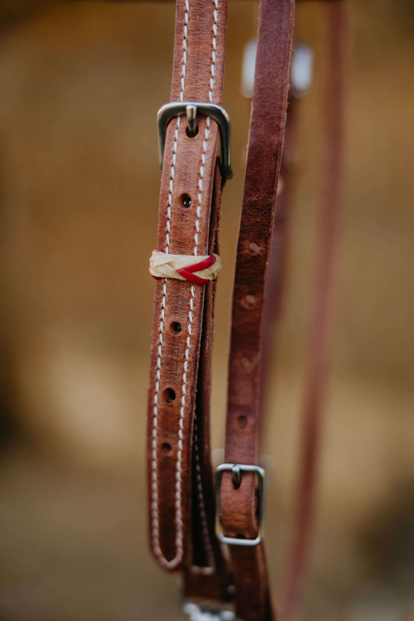 Quick Change Browband Headstall — Red, detail 1