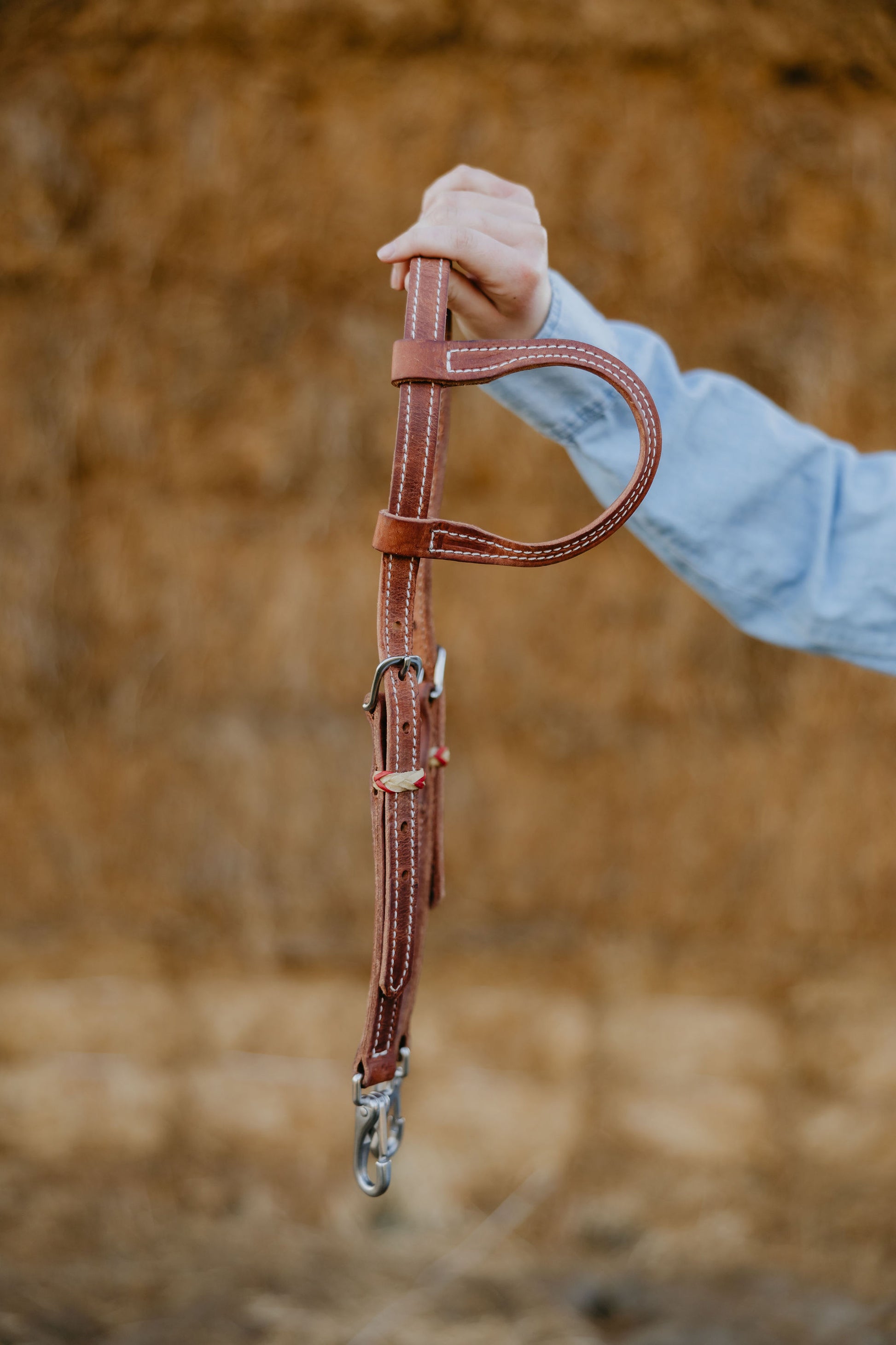 Quick Change One-Ear Headstall — Red, detail 2