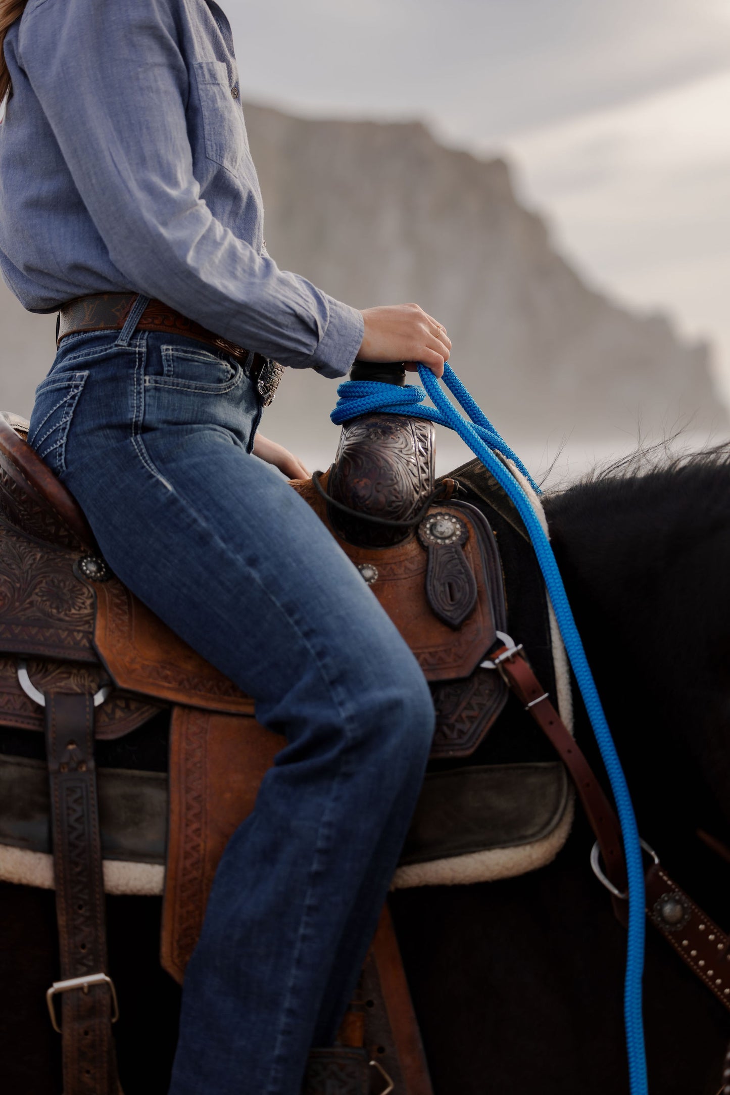 22 Ft Mecate Reins, detail 4