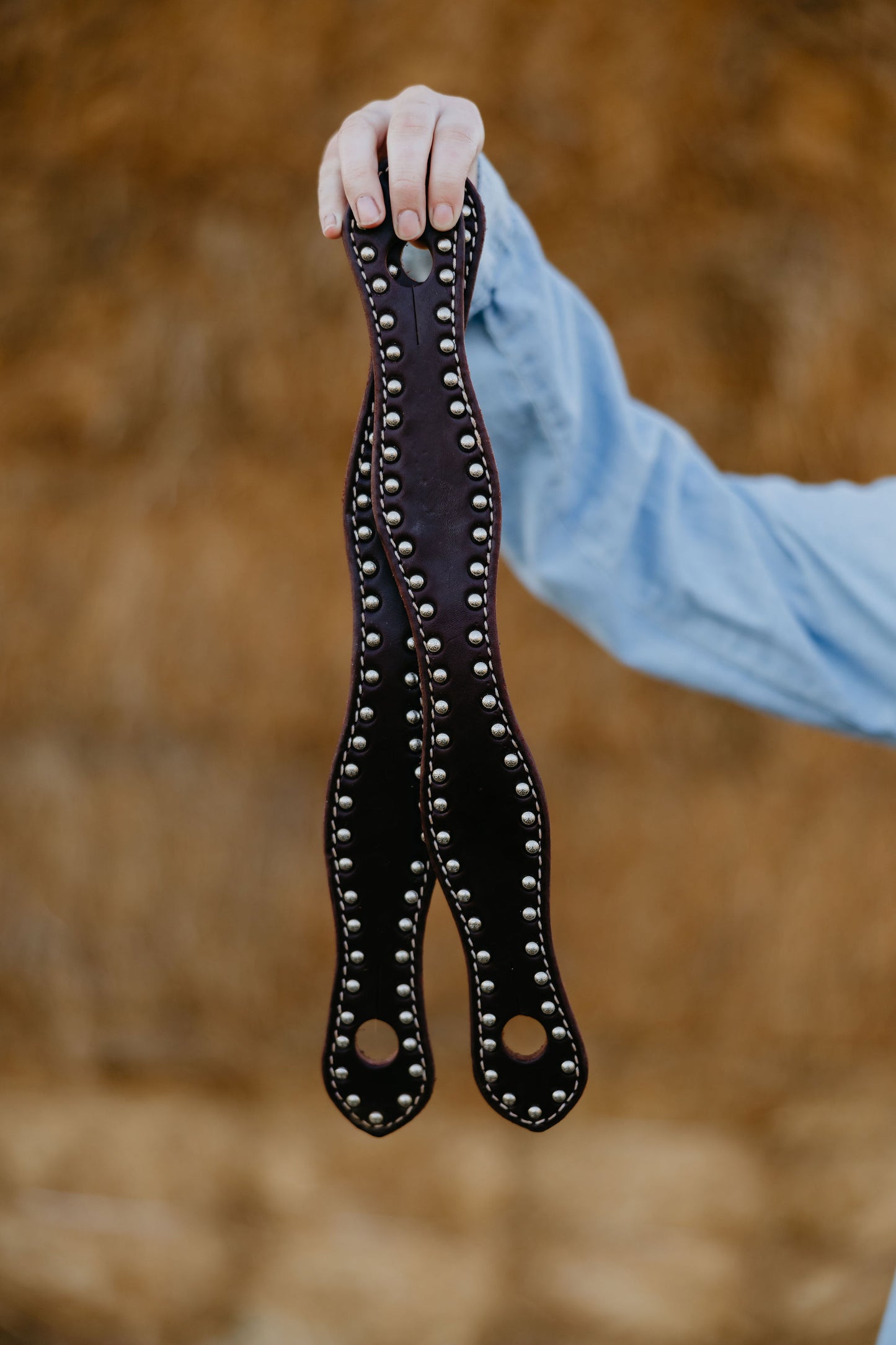 Chocolate Dotted Slobber Straps